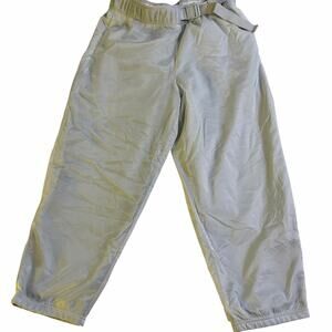 Nike Tech Pack Women’s High Rise Pants Light Silver Mesh Belted CZ9791-019 L